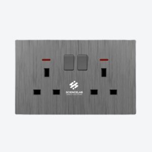 2x13A Switched Socket with Neon + USB + Type-C