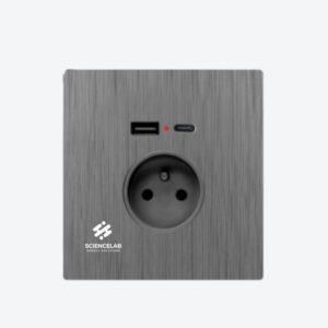 French Socket +USB+Type-C